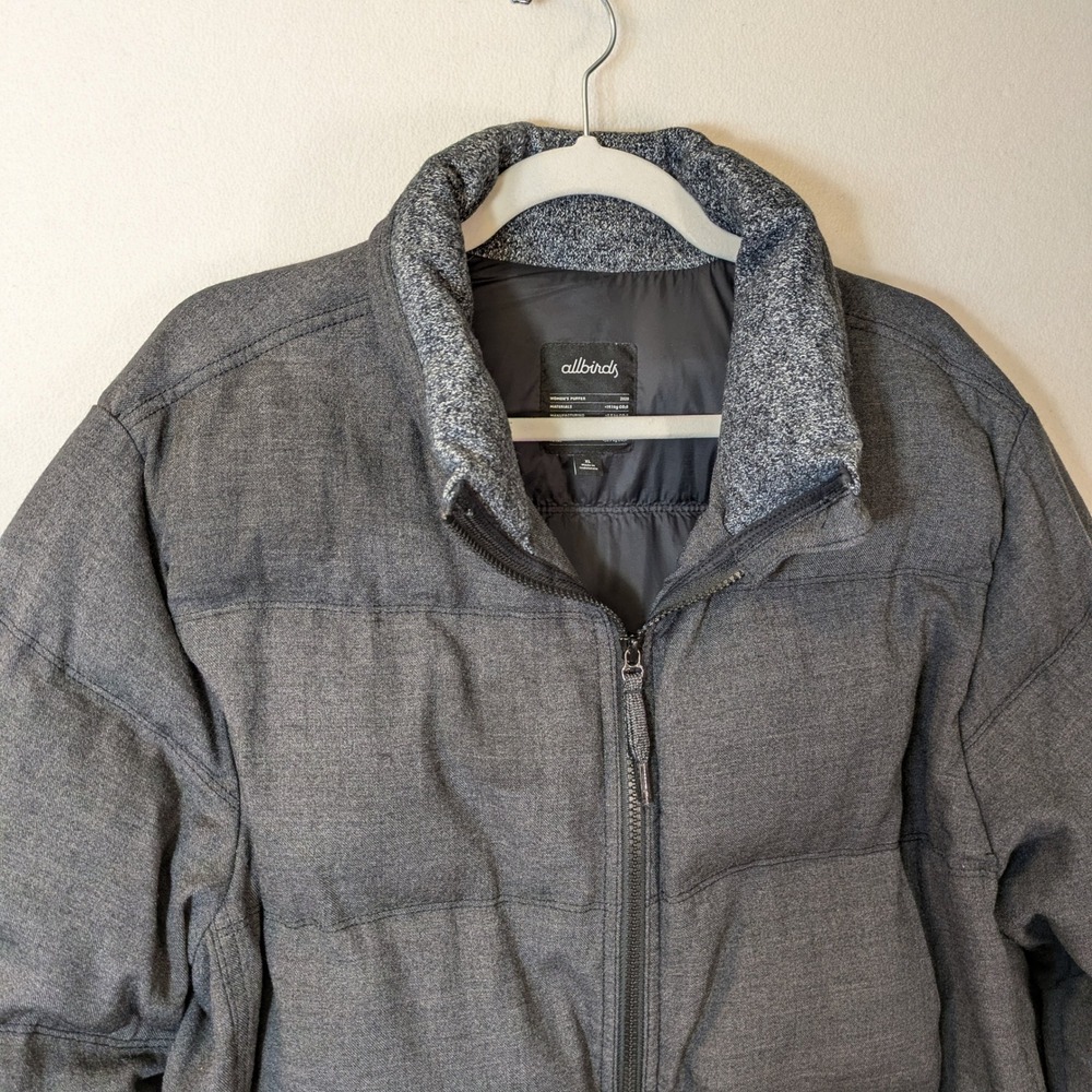 Allbirds The Puffer Jacket XL Grey Merino Wool Sustainable Winter Coat Gorpcore - Picture 7 of 13